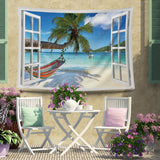 Tapestry ulticool view beach sea palm hammock Hem - Accessoarer och dekorationer Naty Shop