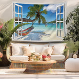 Tapestry ulticool view beach sea palm hammock Hem - Accessoarer och dekorationer Naty Shop