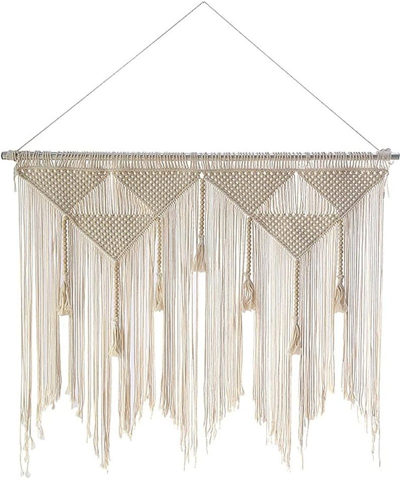 Beige vävd dörr gobeläng tofs sovrum balkong Hem - Accessoarer och dekorationer Naty Shop