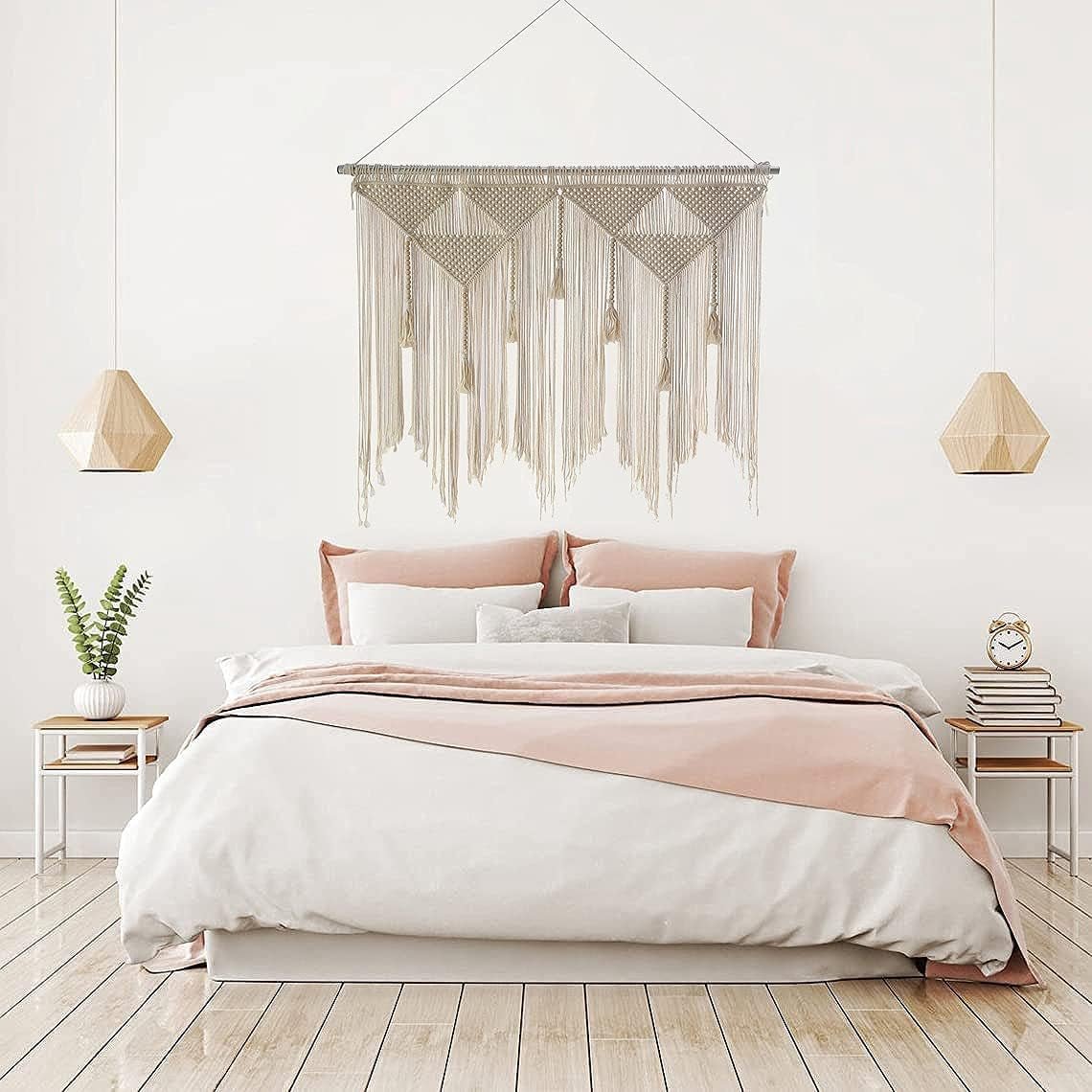 Beige vävd dörr gobeläng tofs sovrum balkong Hem - Accessoarer och dekorationer Naty Shop