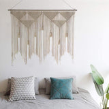 Beige vävd dörr gobeläng tofs sovrum balkong Hem - Accessoarer och dekorationer Naty Shop