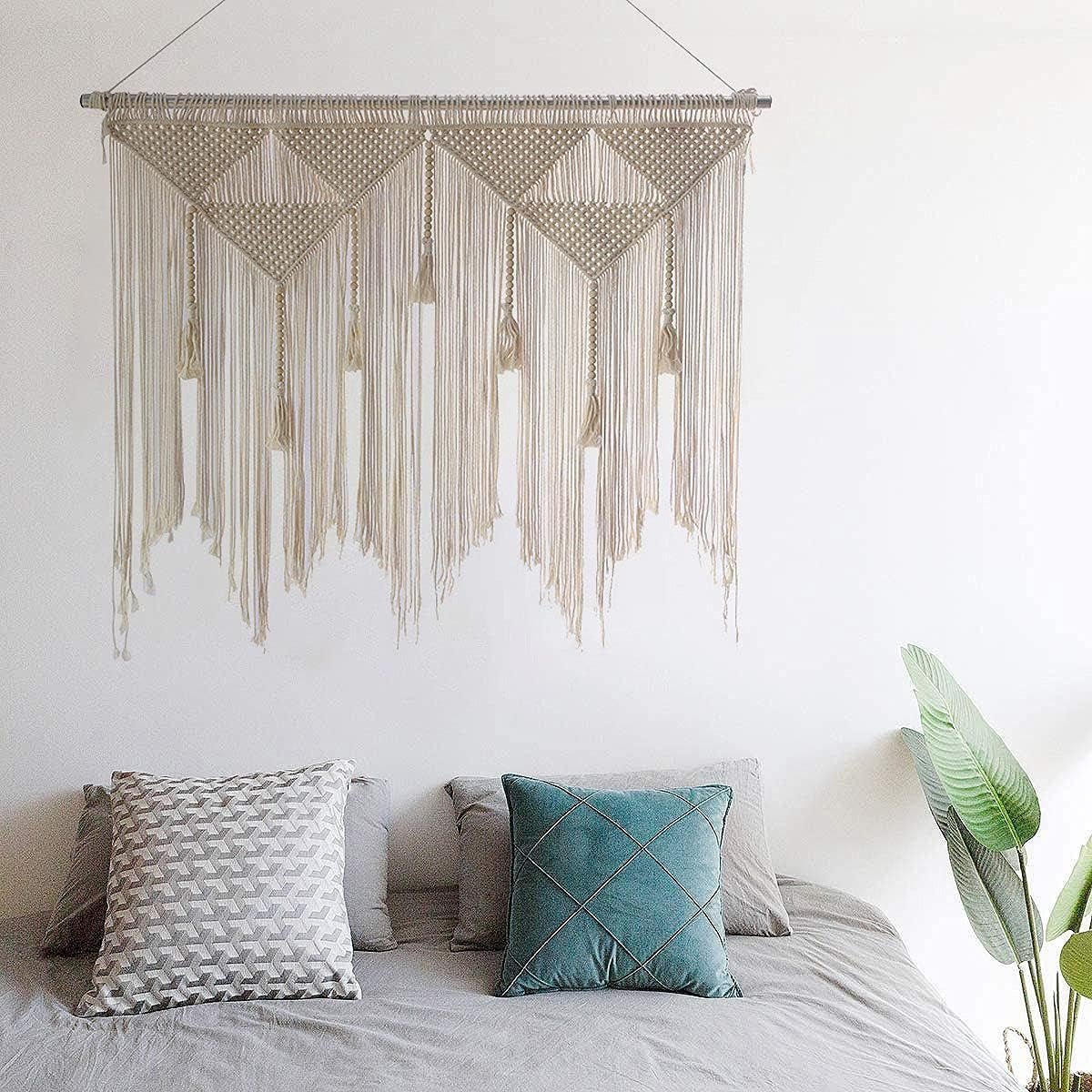Beige vävd dörr gobeläng tofs sovrum balkong Hem - Accessoarer och dekorationer Naty Shop