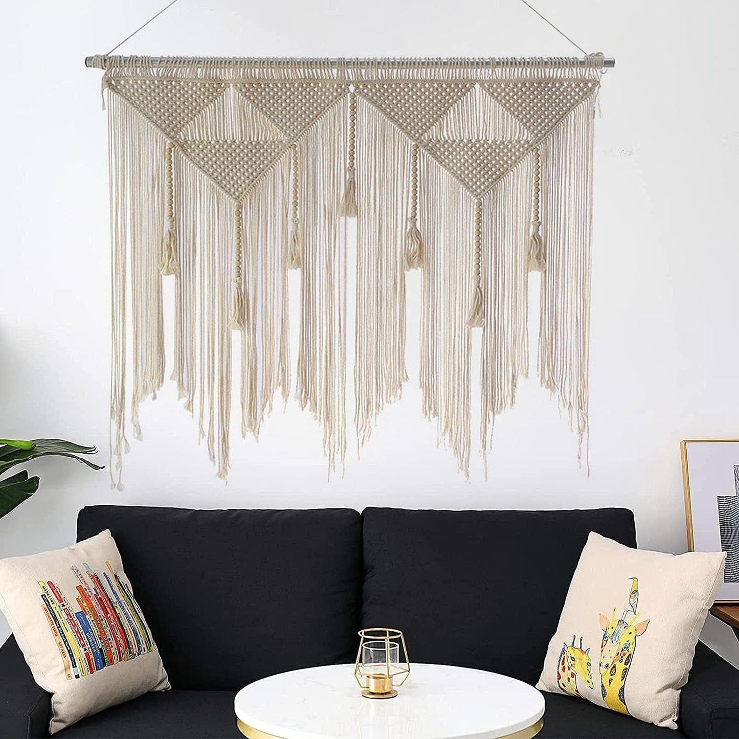 Beige vävd dörr gobeläng tofs sovrum balkong Hem - Tillbehör och dekorationer Naty Shop Standardtitel