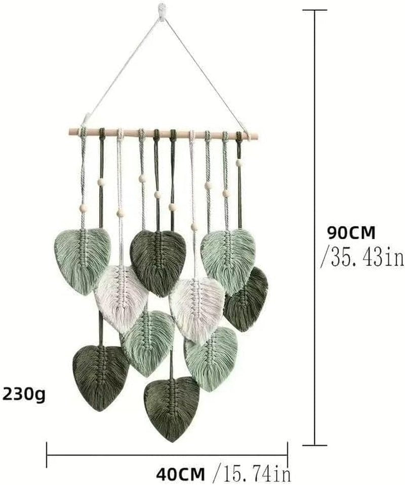 Naturlig grön gobeläng som dekorerar väggarna i sovrummet i rummet Hem - Tillbehör och dekorationer Naty Shop