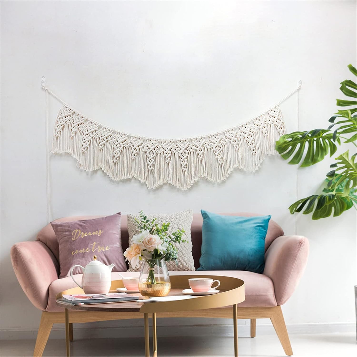 Gobeläng vägghängande vävd banderoll bröllop Hem - Accessoarer och dekorationer Naty Shop