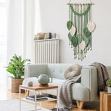 Gobeläng weldomcor gobeläng små handelspärlor träblad Hem - Tillbehör och dekorationer Naty Shop