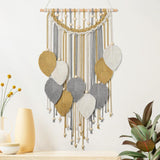 Gobeläng weldomcor gobeläng små handelspärlor träblad Hem - Tillbehör och dekorationer Naty Shop Khaki färger