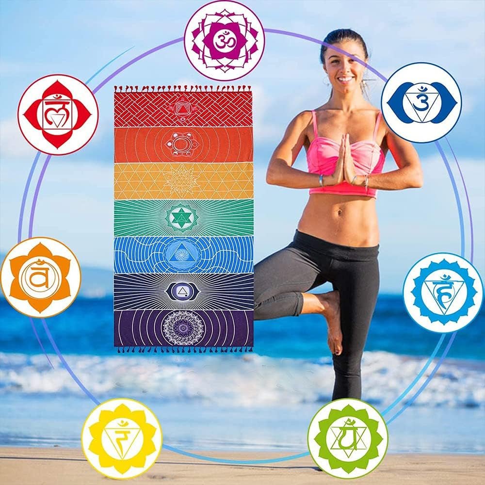 Gobeläng yoga meditation sju chakra hippie Casa - Tillbehör och dekorationer Naty Shop