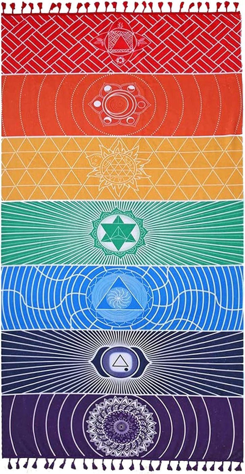Gobeläng yoga meditation sju chakra hippie Casa - Tillbehör och dekorationer Naty Shop Standardtitel