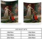 Gobeläng yongfoto riddare oljemålning medeltida England Hem - Tillbehör och dekorationer Naty Shop