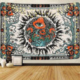 Gobeläng yrende svampar solbränna canvas hippieögon Hem - Tillbehör och dekorationer Naty Shop Multi 150X130Cm