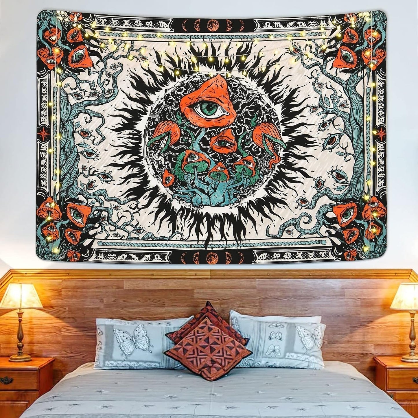 Gobeläng yrende svampar solbränna canvas hippieögon Hem - Accessoarer och dekorationer Naty Shop
