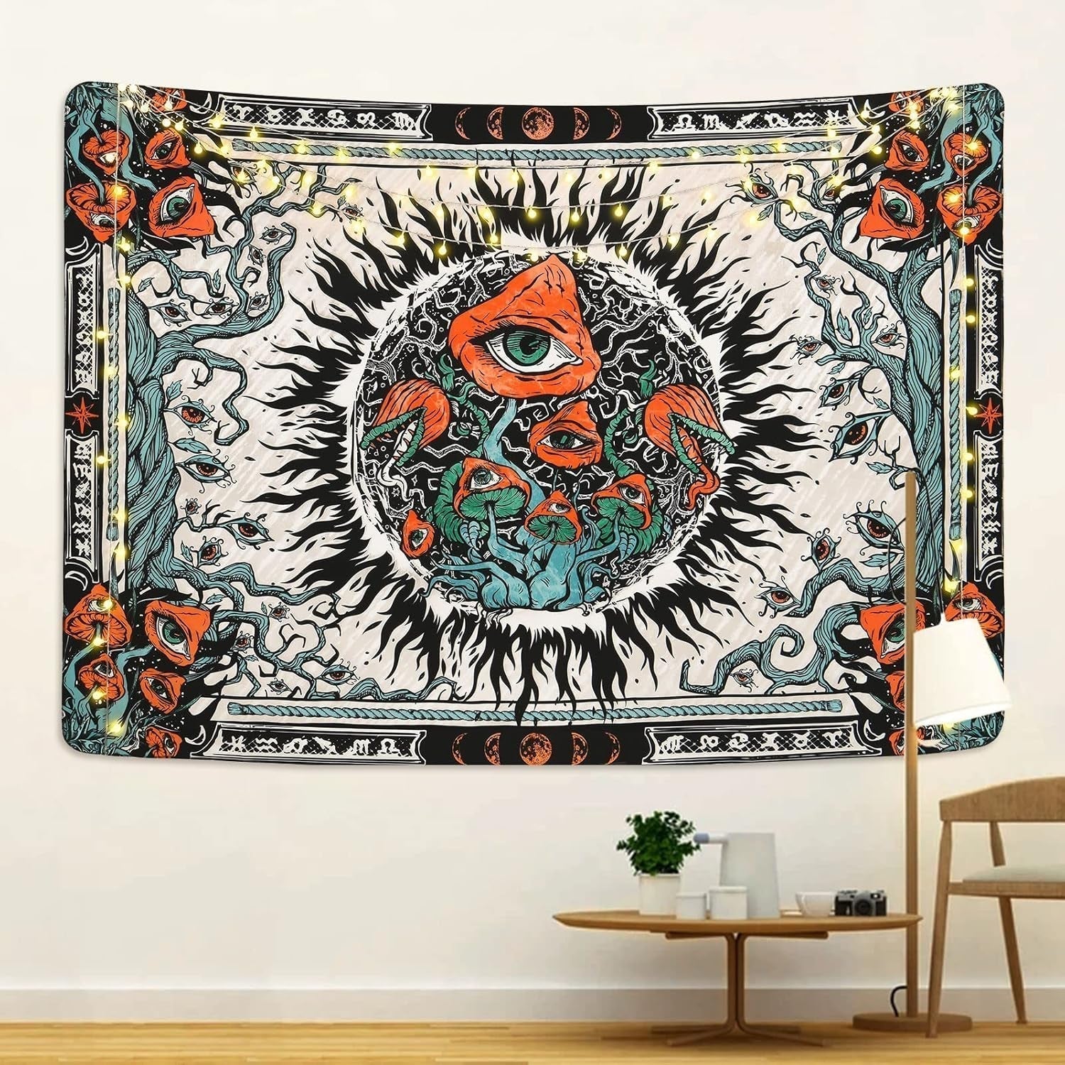Gobeläng yrende svampar solbränna canvas hippieögon Hem - Accessoarer och dekorationer Naty Shop