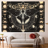 Gobeläng yrende mal svart sol måne naturlig Hem - Accessoarer och dekorationer Naty Shop