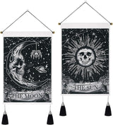yugarlibi gobeläng 2st små gobelänger hängande måne och sol Hem - Tillbehör och dekorationer Naty Shop Gothic 35X50 Cm