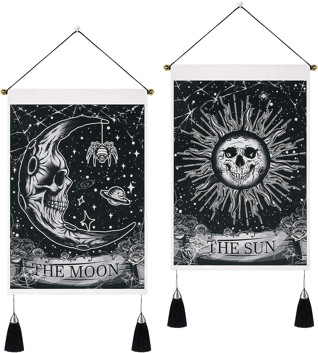 yugarlibi gobeläng 2st små gobelänger hängande måne och sol Hem - Tillbehör och dekorationer Naty Shop Gothic 35X50 Cm