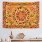 Gobeläng yugarlibi brinnande sol vårblommor vintage vägg Hem - Tillbehör och dekorationer Naty Shop Orange 210L X 150B Cm