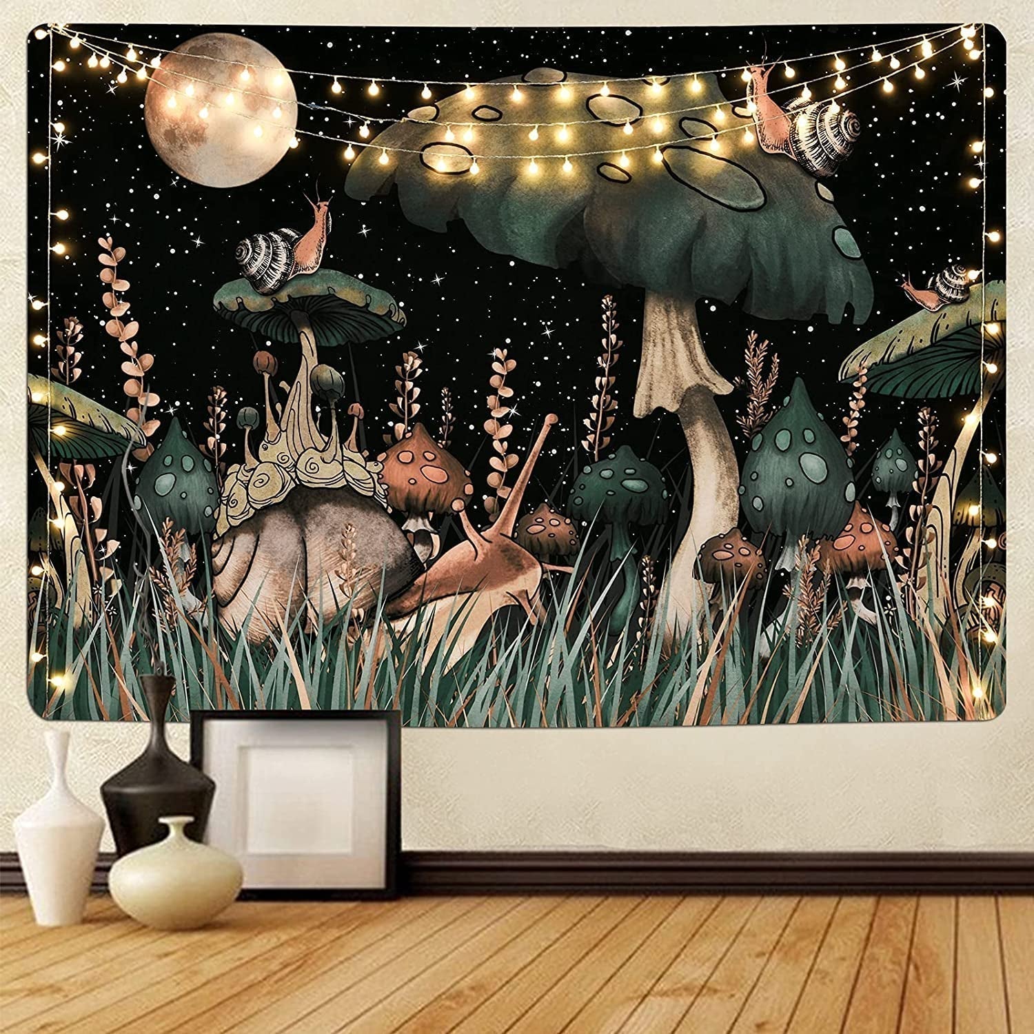 Gobeläng yugarlibi svamp svart skog snigel hängande Hem - Tillbehör och dekorationer Naty Shop Svamp 235L X 180B Cm