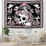 Gobeläng yugarlibi rosa dödskalle svamp skelett Hem - Tillbehör och dekorationer Naty Shop