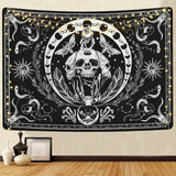 Gobeläng yugarlibi skelett svart ormfjäril estetisk duk Hem - Tillbehör och dekorationer Naty Shop Svart 150L X 130B Cm