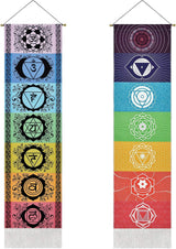 yugarlibi gobeläng uppsättning chakra hängen meditation yoga trippy Hem - Tillbehör och dekorationer Naty Shop Chakra vit och svart 130X32,5 cm
