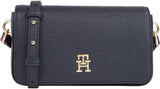 Tommy Hilfiger Crossbody Väska Emblem Flik Crossover Små Väskor Dam Naty Shop Space Blue