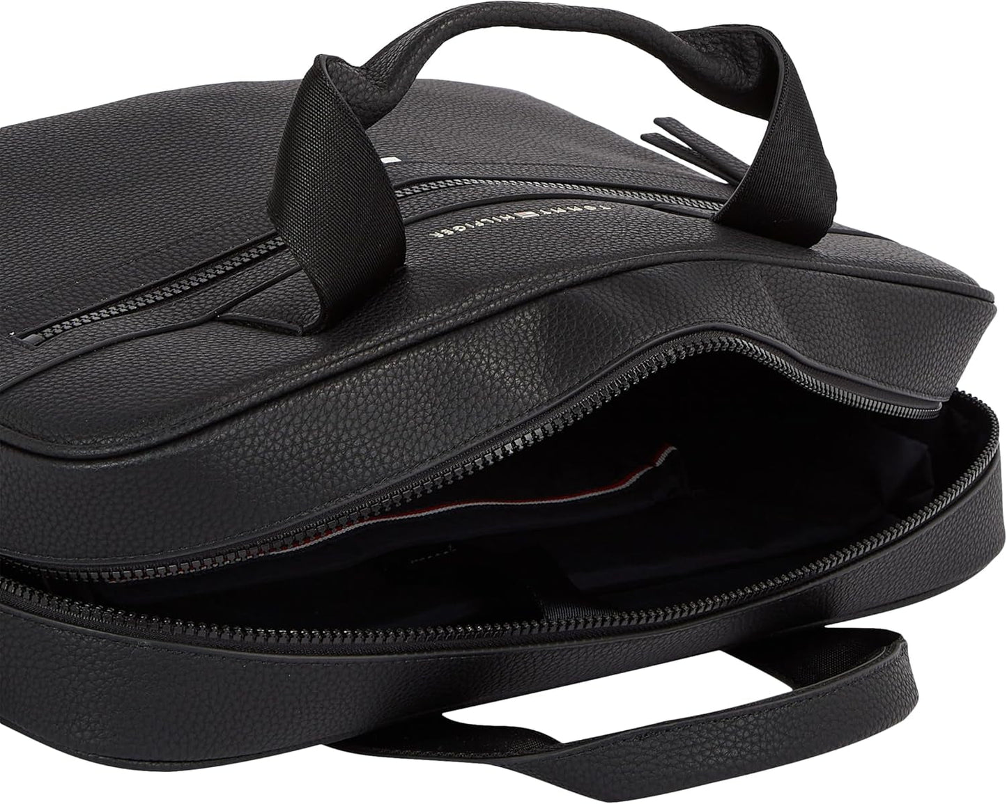 Tommy Hilfiger ESSENTIAL PU DATORVÄSKA laptopväska för män, Black, OS Bagage och reseutrustning Naty Shop