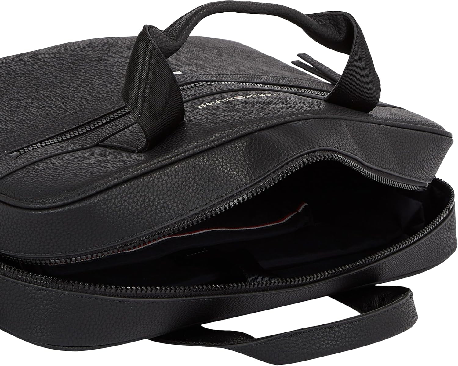 Tommy Hilfiger ESSENTIAL PU DATORVÄSKA laptopväska för män, Black, OS Bagage och reseutrustning Naty Shop