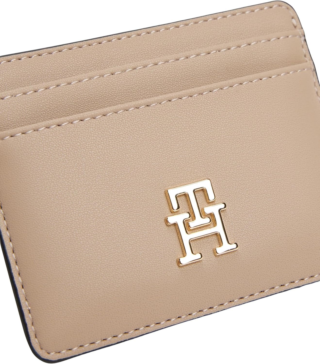 Tommy Hilfiger korthållare dam dam med logotyp, Beige (Coastal Taupe), One size herrplånbok Naty Shop