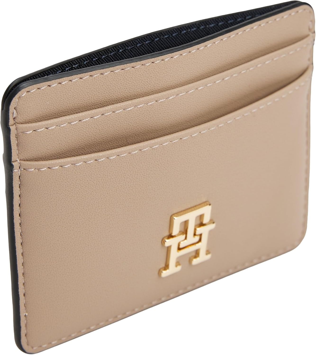 Tommy Hilfiger korthållare dam dam med logotyp, Beige (Coastal Taupe), One size herrplånbok Naty Shop