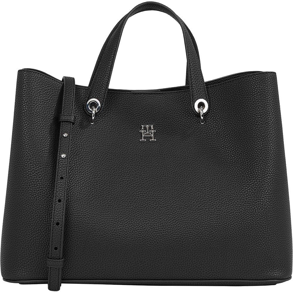 Tommy Hilfiger väska emblem avtagbar axelrem Väskor Dam Naty Shop Svart (Svart)