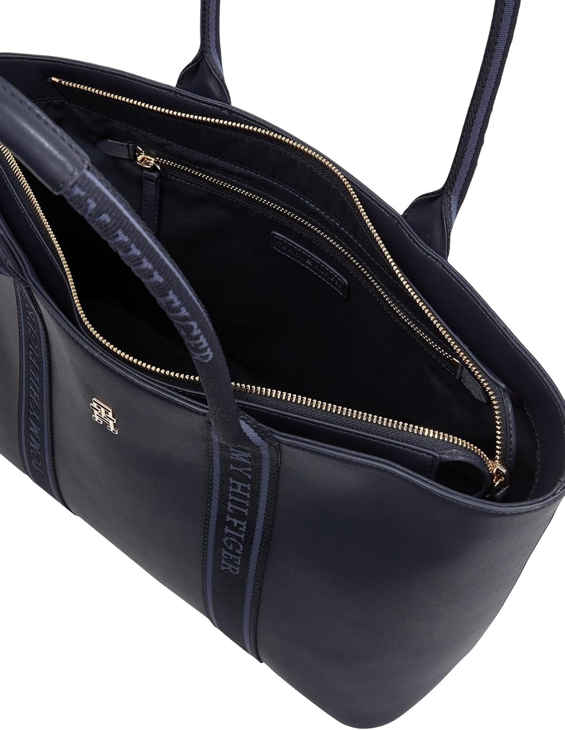 Tommy Hilfiger Th Logotape Tote Aw0aw17198 Tygväska Dam Väskor Naty Shop