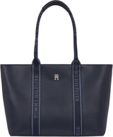 Tommy Hilfiger Th Logotape Tote Aw0aw17198 Tote Bag Dam Väskor Naty Shop Blue (Space Blue)