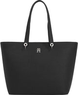 Tommy Hilfiger Tygväska väska Stort emblem Väskor Dam Naty Shop Svart (svart)