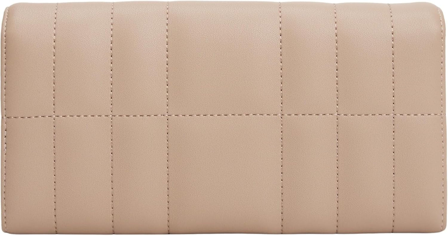 Tommy Hilfiger kvinnlig kvinnlig plånbok med flik, beige (kusttaupe), en storlek damplånbok Naty Shop