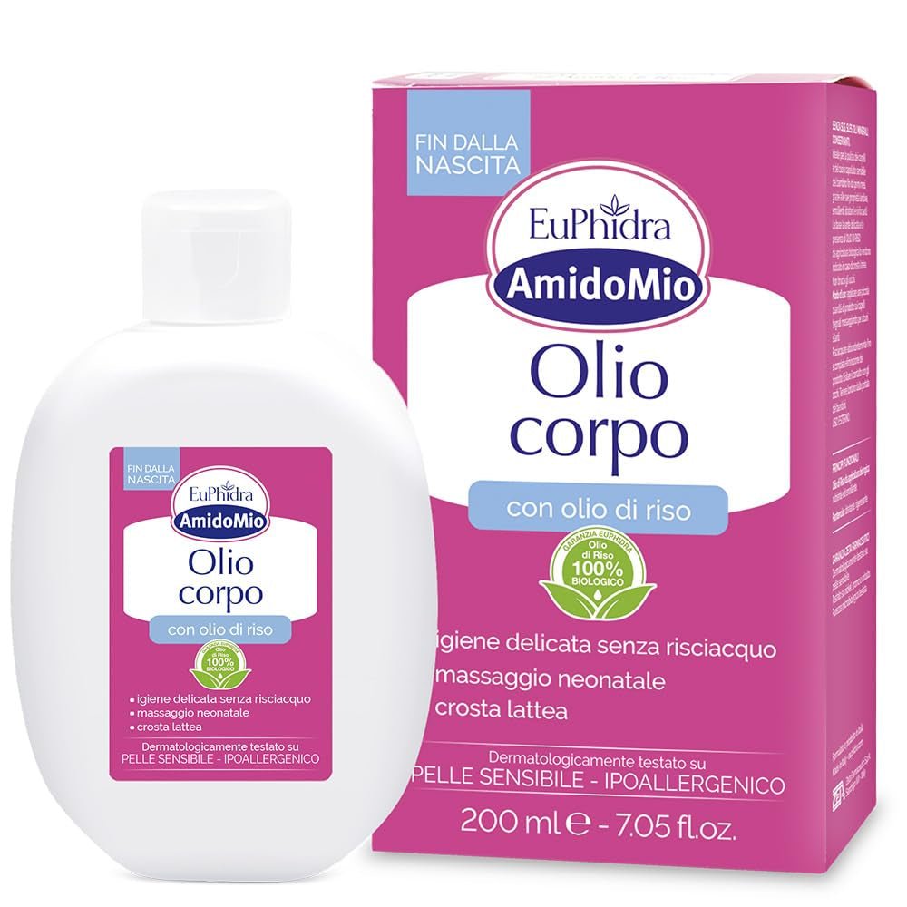 Starch Mio kroppsolja, tar bort vaggan från nyfödda, 200 ml Barn - Bad och hudvård Naty Shop Standardtitel