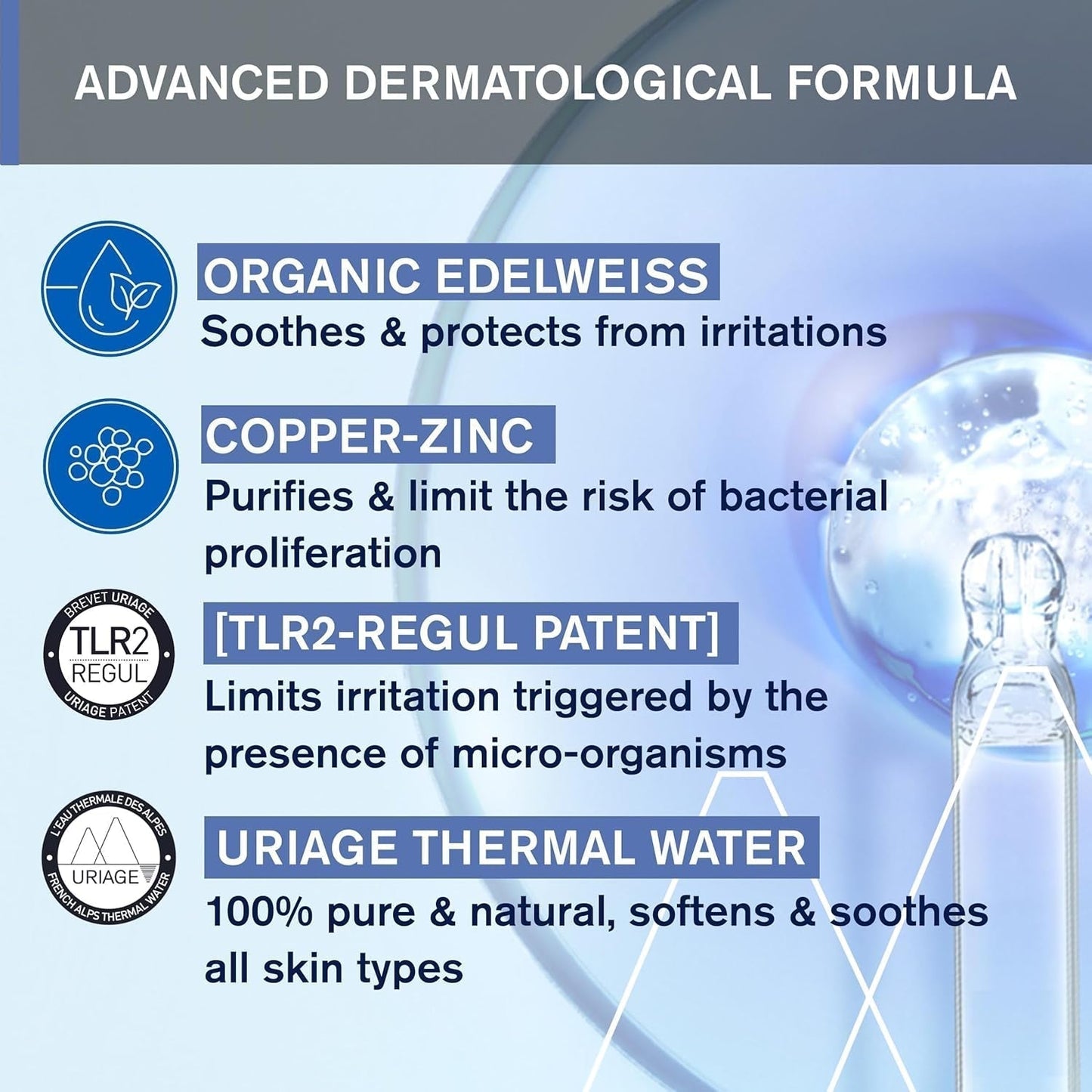 Uriage Baby Peri-Oral Care med ekologiskt dyrbart vitt & koppar-zink 30ml - Lindrar omedelbart irritationer - Reparerar och rengör huden - Absorberas snabbt - Doftfritt - 94% ingredienser av naturligt ursprung Barn - Bad och hudvård Naty Shop