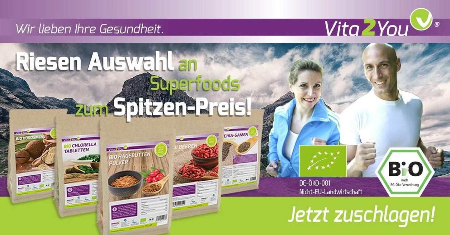 Vita2You Gojibär 1 kg - vargbär - torkade i solen - osvavelfria och utan tillsatser - 1000g - zip-påse - förstklassig kvalitet Dehydrerade produkter Naty Shop