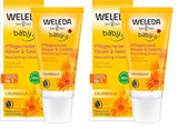 WELEDA Organic Baby Calendula Care Cream Body & Face 30ml - Ansiktskräm / hudkräm för naturlig kosmetika med sesamolja och lanolin för torr hudvård. Fuktgivande vårdkräm för spädbarn och barn Barn - Bad och hudvård Naty Shop Standardtitel