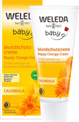 WELEDA Organic Baby Calendula Wound Protection Cream 75ml - Naturlig kosmetika sårsalva / babykräm för skydd av barnets känsliga hud i blöjområdet. Hjälper mot rodnad, irriterad hud och smärta Barn - Bad och hudvård Naty Shop Wound Protection Cream 75 Ml