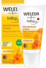 WELEDA Organic Baby Calendula Wound Protection Cream 75ml - Naturlig kosmetika sårsalva / babykräm för skydd av barnets känsliga hud i blöjområdet. Hjälper mot rodnad, irriterad hud och smärta Barn - Bad och hudvård Naty Shop Wound Protection Cream 30 Ml