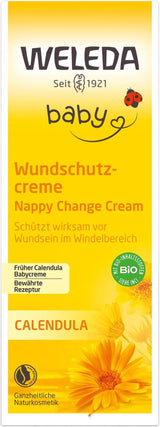 WELEDA Organic Baby Calendula Wound Protection Cream 75ml - Naturlig kosmetika sårsalva / babykräm för skydd av barnets känsliga hud i blöjområdet. Helps with redness, irritated skin and pain Children - Bath and Skincare Naty Shop