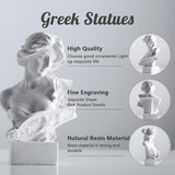 XMGZQ White Afrodite Staty Skulptur, Resin grekisk mytologi Bust Staty, för Coquette Rumsdekoration, Dark Academia Rumsdekoration, Bokhyllor, Skiljevägg, Soffbord Mittpunkt Statyetter och skulpturer Naty Shop
