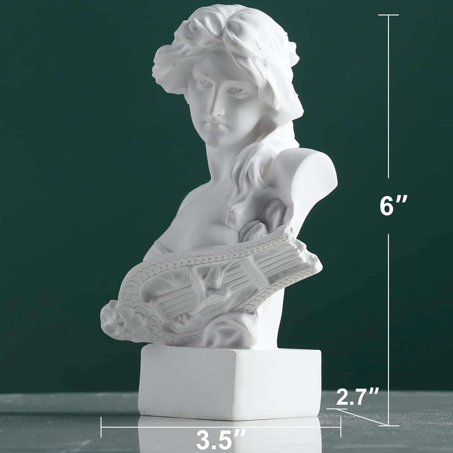 XMGZQ White Afrodite Staty Skulptur, Resin grekisk mytologi Bust Staty, för Coquette Rumsdekoration, Dark Academia Rumsdekoration, Bokhyllor, Skiljevägg, Soffbord Mittpunkt Statyetter och skulpturer Naty Shop