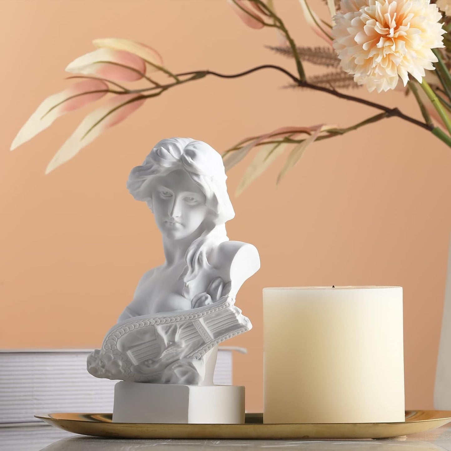 XMGZQ White Afrodite Staty Skulptur, Resin grekisk mytologi Bust Staty, för Coquette Rumsdekoration, Dark Academia Rumsdekoration, Bokhyllor, Skiljevägg, Soffbord Mittpunkt Statyetter och skulpturer Naty Shop