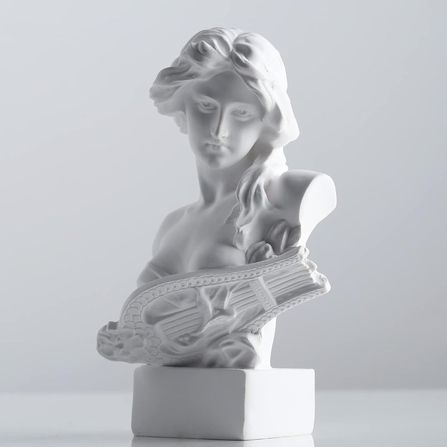 XMGZQ White Afrodite Staty Skulptur, Resin grekisk mytologi Bust Staty, för Coquette Rumsdekoration, Dark Academia Rumsdekoration, Bokhyllor, Skiljevägg, Soffbord Mittpunkt Statyetter och skulpturer Naty Shop White