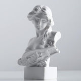 XMGZQ White Afrodite Staty Skulptur, Resin grekisk mytologi Bust Staty, för Coquette Rumsdekoration, Dark Academia Rumsdekoration, Bokhyllor, Skiljevägg, Soffbord Mittpunkt Statyetter och skulpturer Naty Shop White
