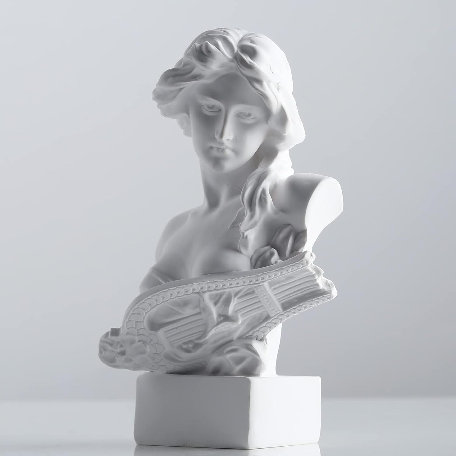 XMGZQ White Afrodite Staty Skulptur, Resin grekisk mytologi Bust Staty, för Coquette Rumsdekoration, Dark Academia Rumsdekoration, Bokhyllor, Skiljevägg, Soffbord Mittpunkt Statyetter och skulpturer Naty Shop White