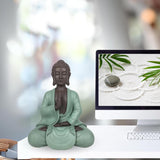 Zen Arôme SBM5 Zen Bodhi-staty, grön/brun, 20 cm höga Statyetter och skulpturer Naty Shop