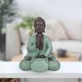 Zen Arôme SBM5 Zen Bodhi-staty, grön/brun, 20 cm höga Statyetter och skulpturer Naty Shop